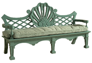 a luxury garden seat